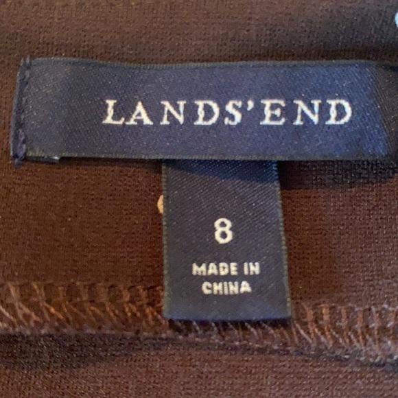 Lands End Dress Brown polkadot SZ 8 Sleeveless - Picture 7 of 8